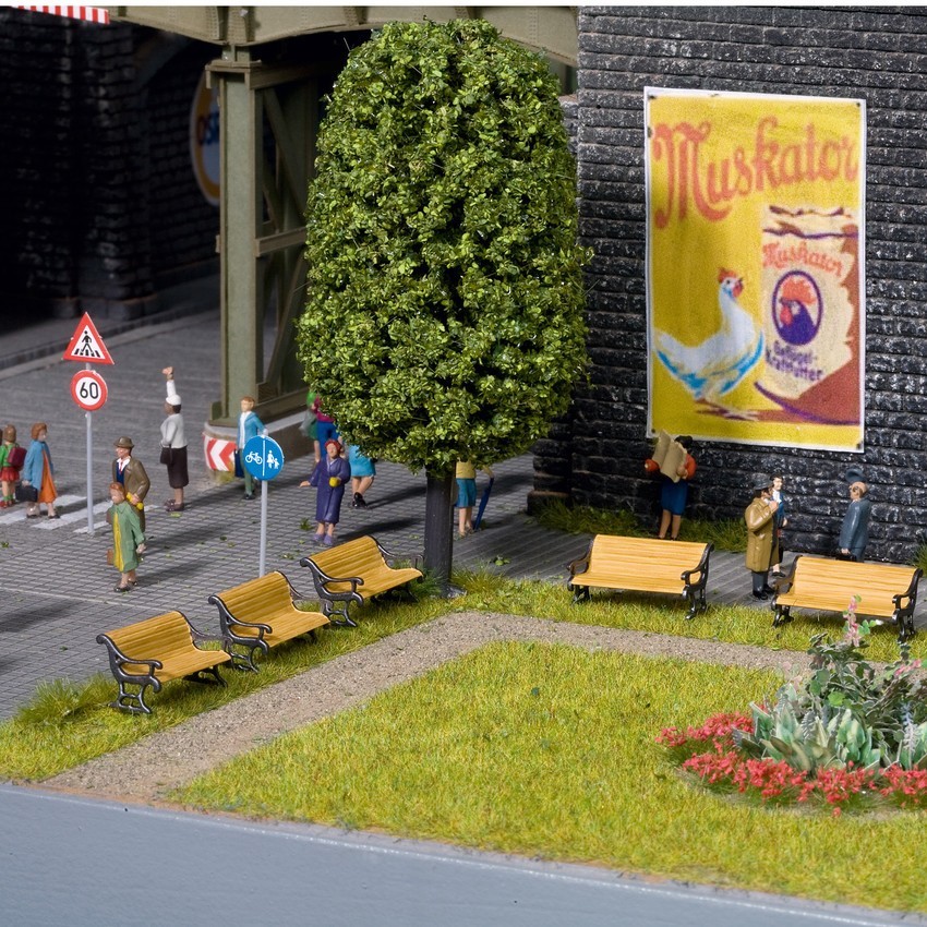 Noch 14849 HO規 Benches 長椅.6入