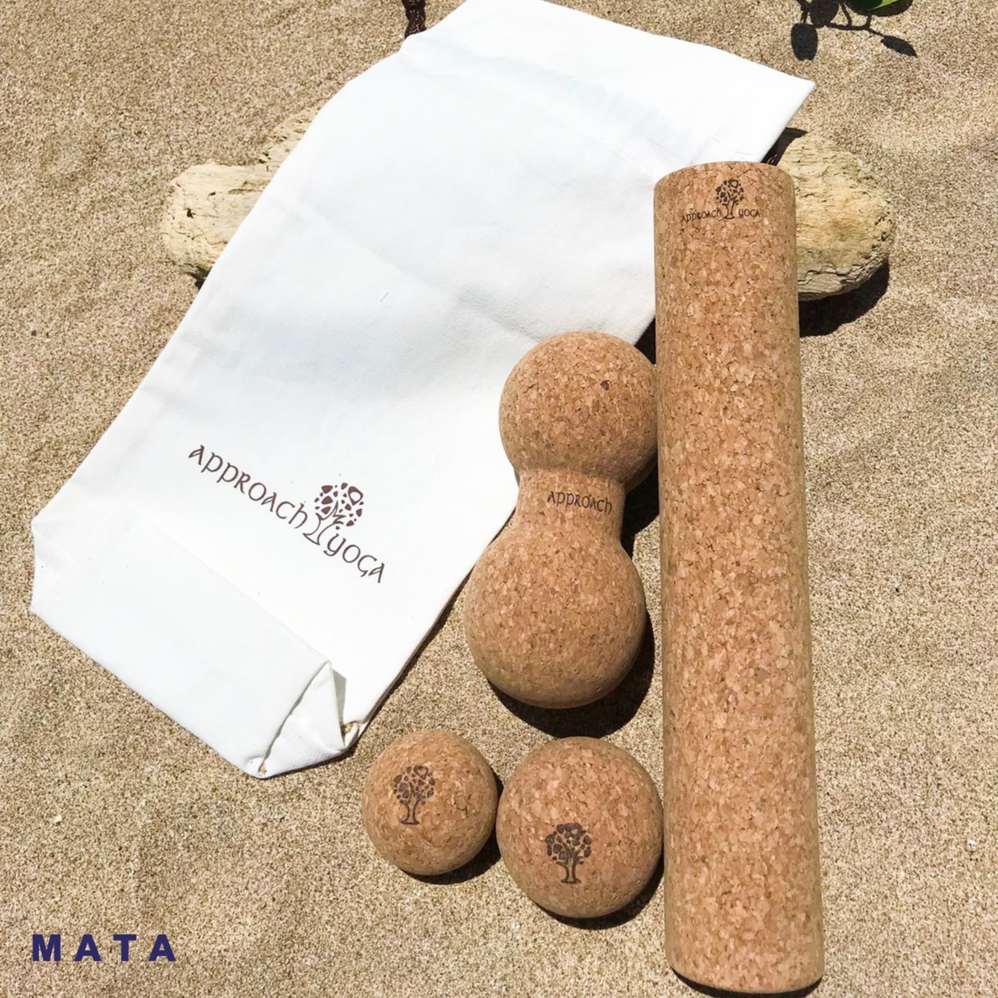 MATA【Approach Yoga】軟木按摩三件組