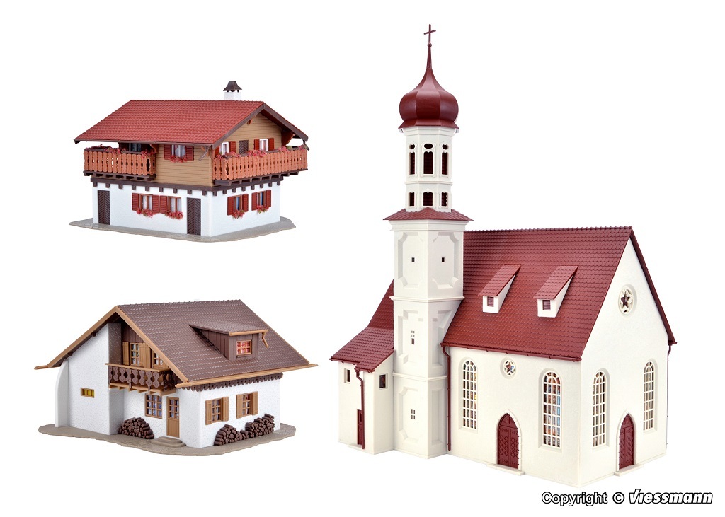 Vollmer 42080 HO scale, Set Alpine village