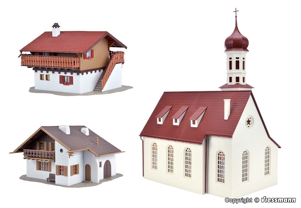 Vollmer 42080 HO scale, Set Alpine village
