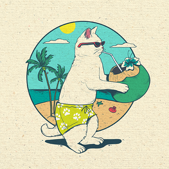 無框畫 - 來自夏威夷的貓