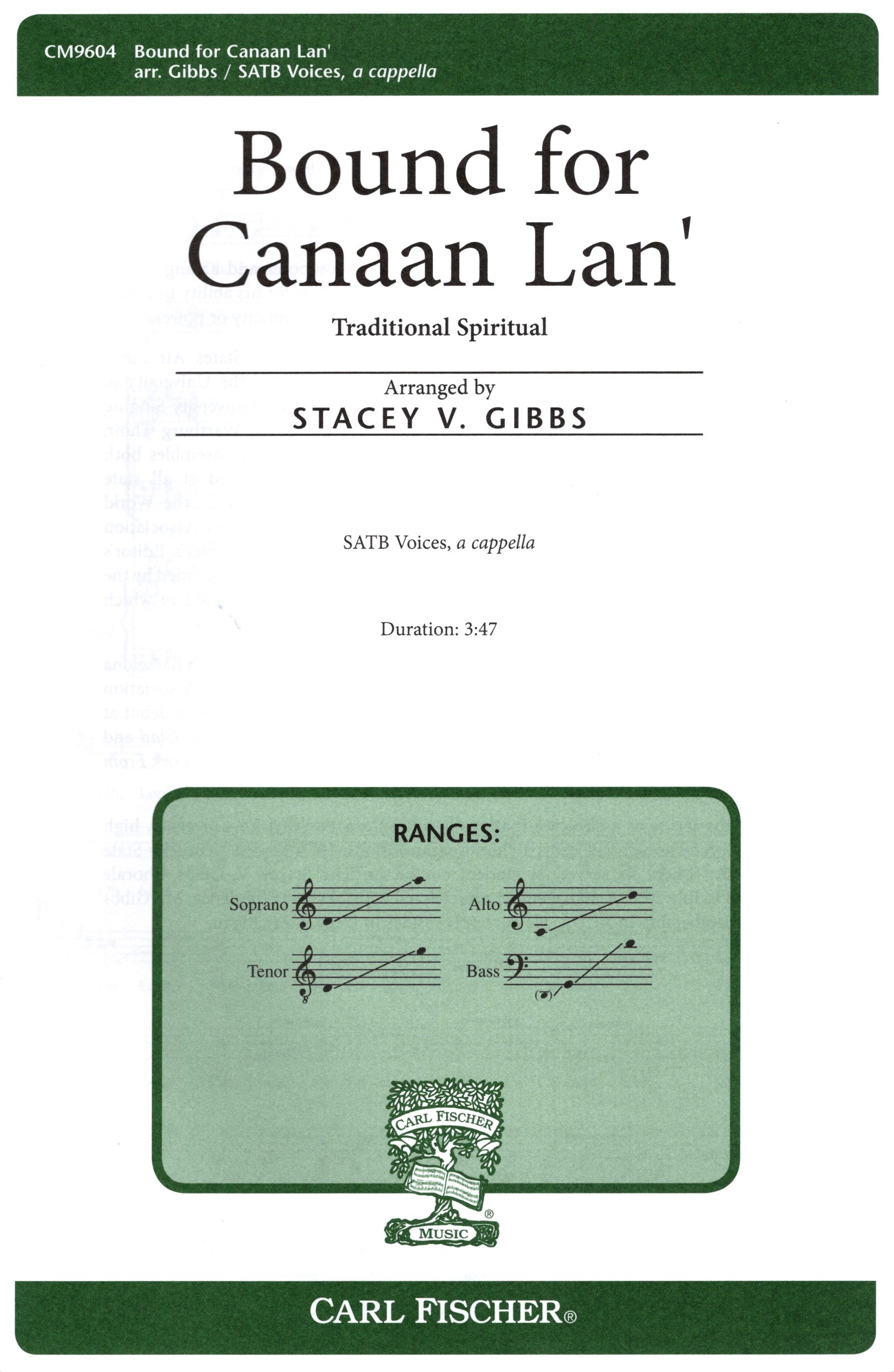 【混聲四部】《Bound for Canaan Lan'》