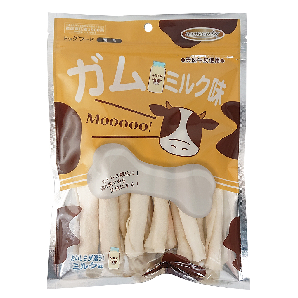 AMT牛奶牛皮細棒5吋-155公克 狗零食