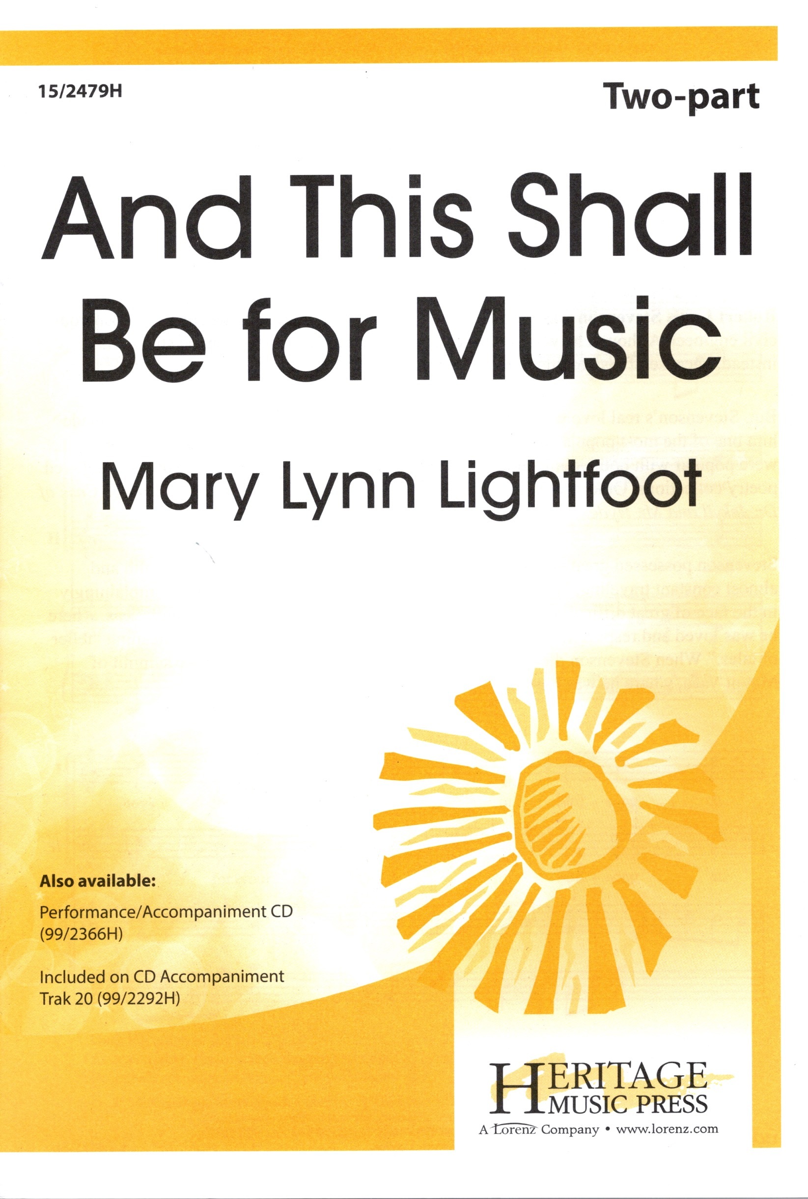 【女聲二部】《And This Shall Be for Music》