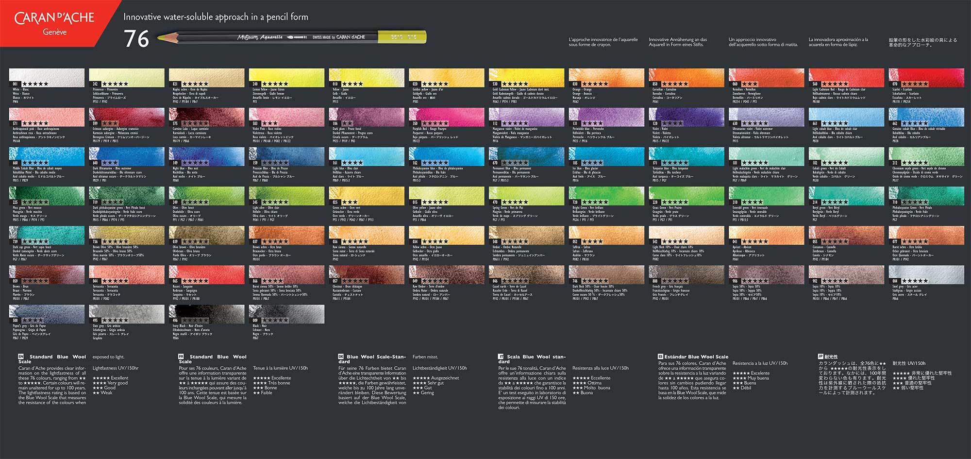 CARAN D’ACHE卡達 MUSEUM AQUARELLE 博物館級水溶性色鉛筆