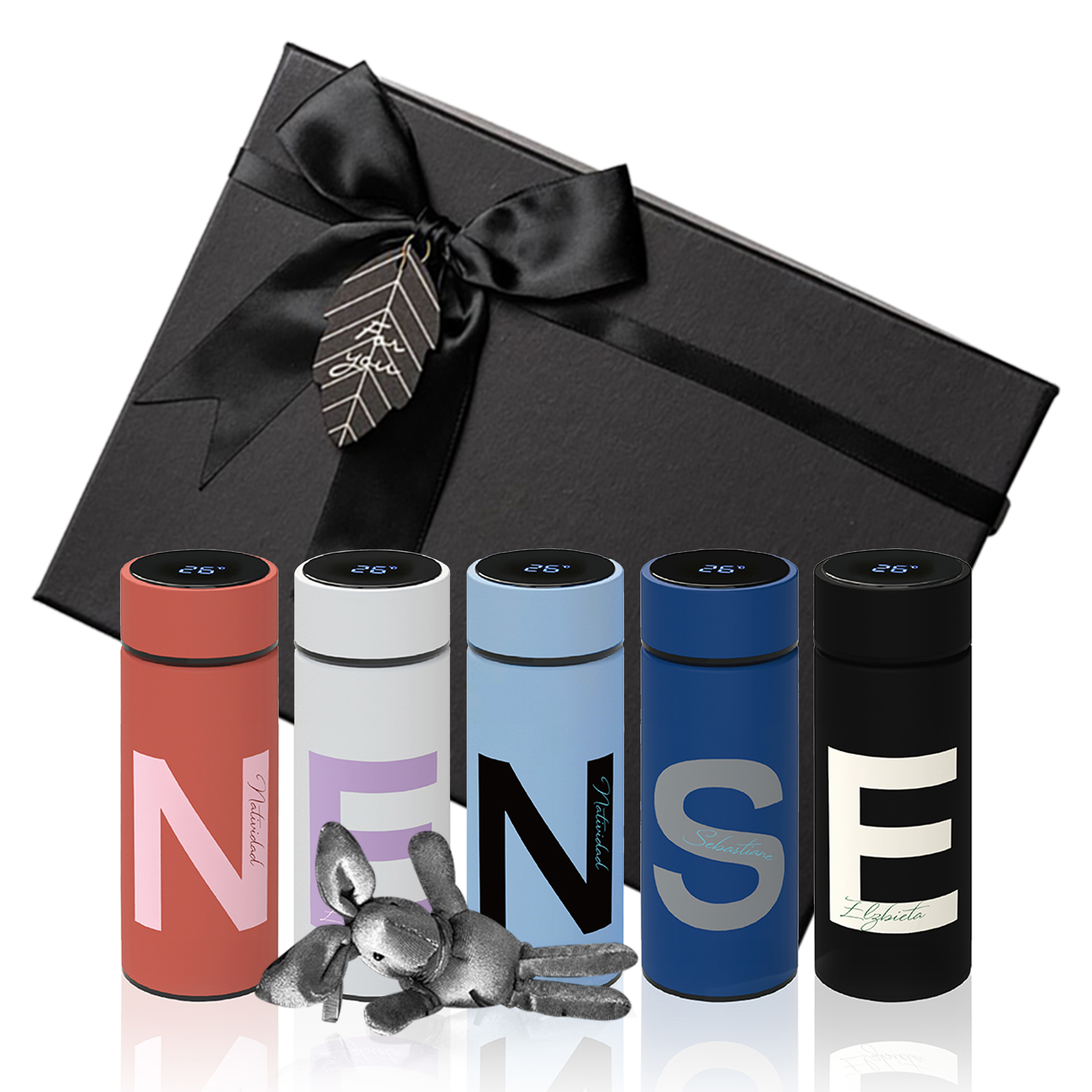 PO: 丹麥智能保溫泡茶杯禮盒包裝(260ml)-客製英文字母