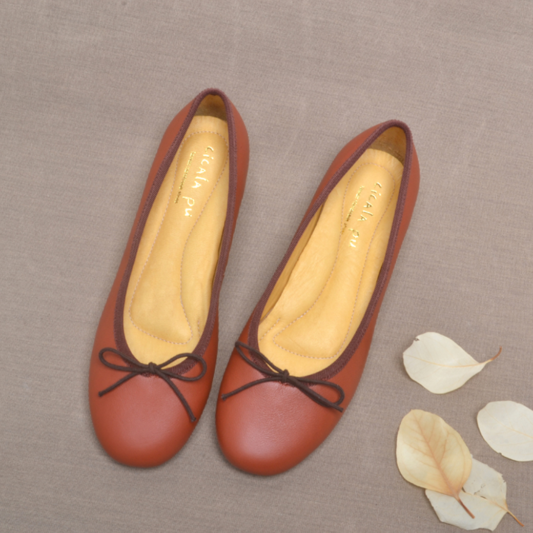 15606  橘咖 手工娃娃鞋