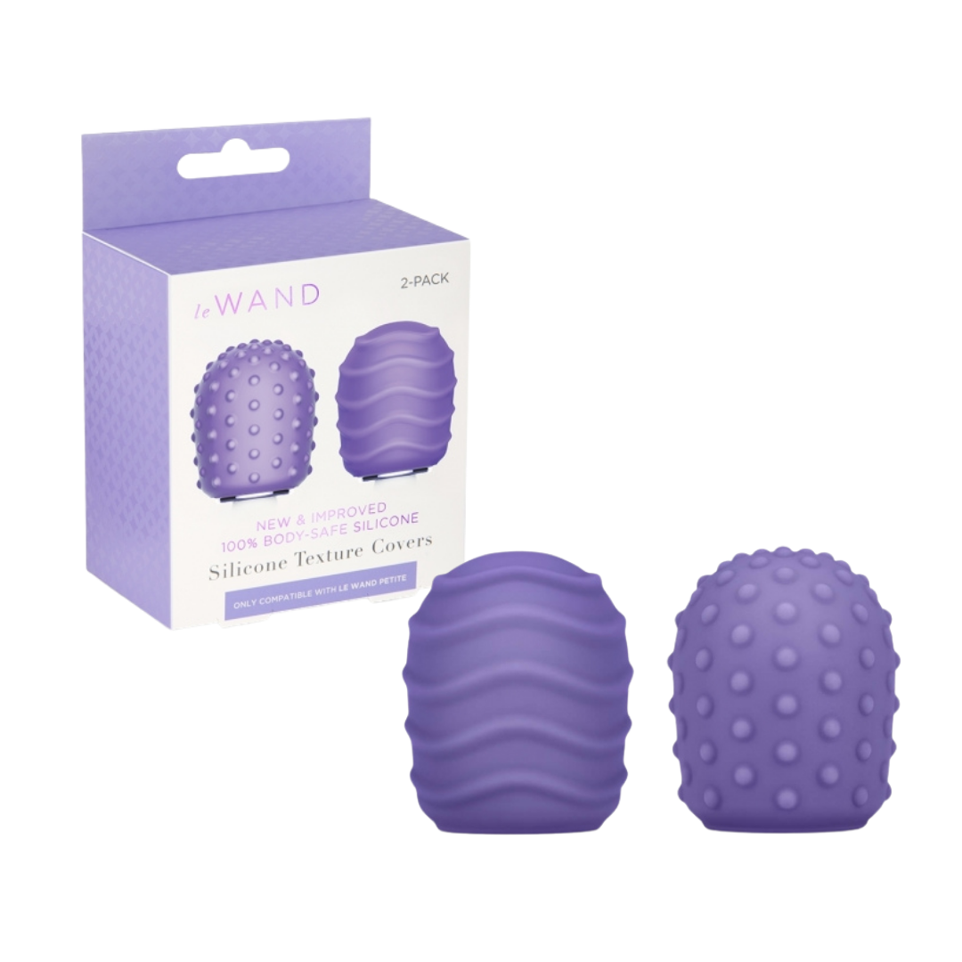 【升級你的按摩體驗】Le Wand Petite/Original 硅膠紋理按摩頭配件|紫色/灰黑色|雙色選擇，讓每次使用都充滿驚喜！