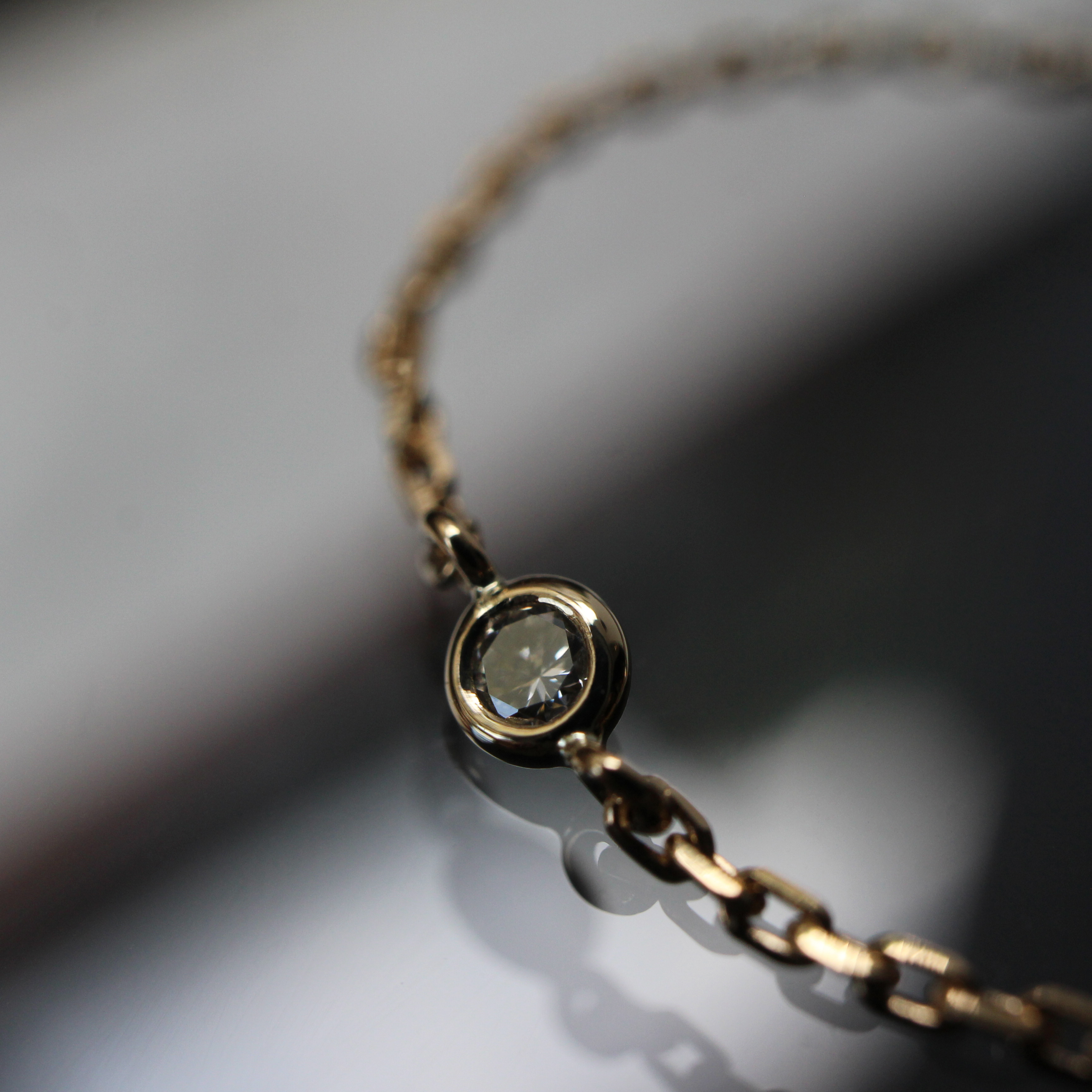 AN Original K18 Chain Ring - 小純真0.02ct鏈戒