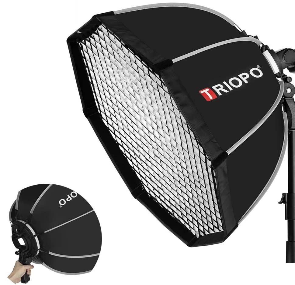 TRIOPO 55/65/90/120CM 便攜網格八角柔光箱