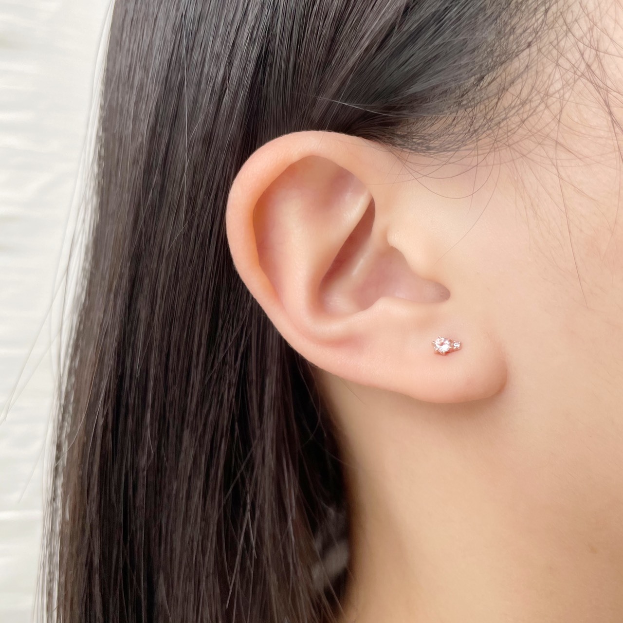 熱氣球小粉晶轉珠耳環