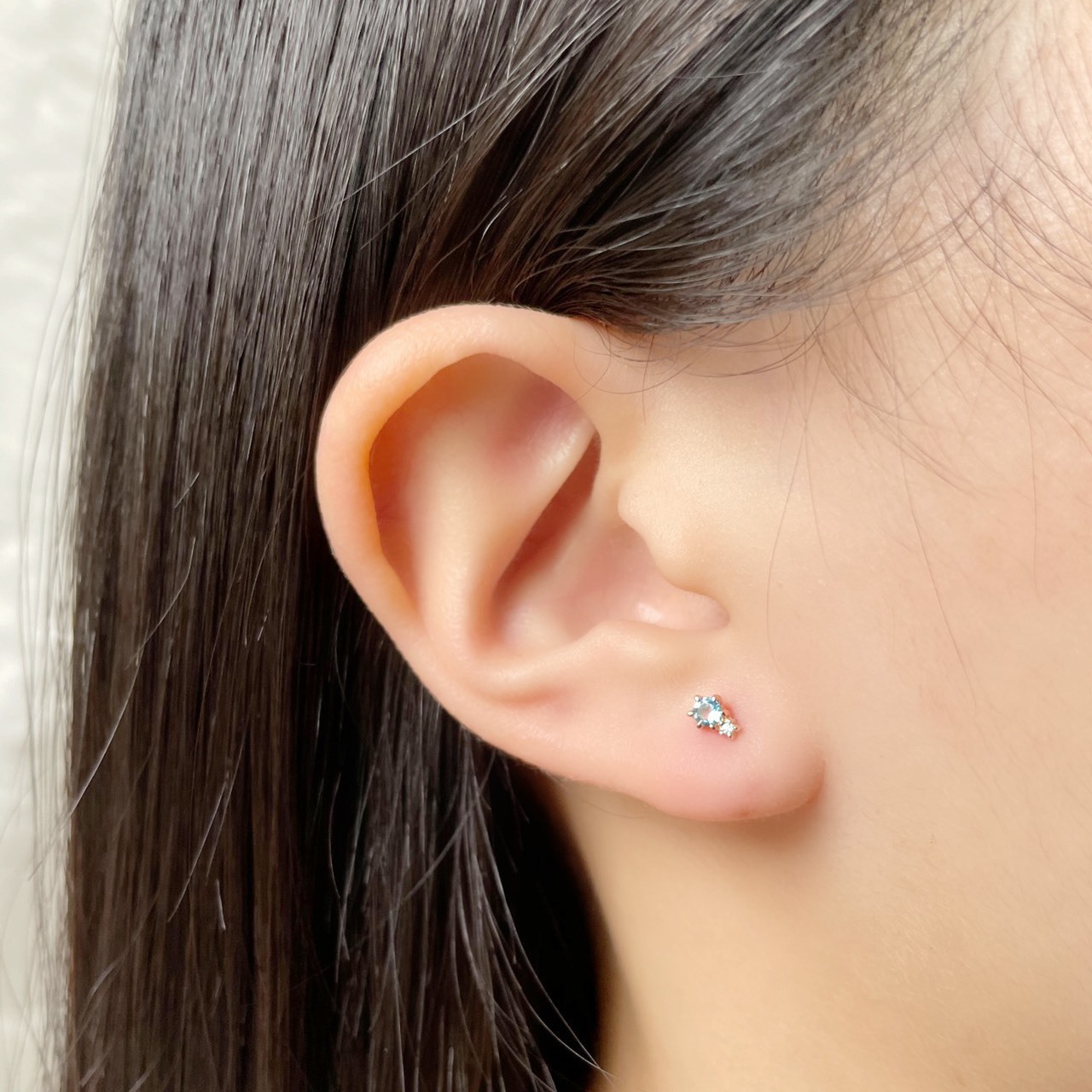 熱氣球小托帕轉珠耳環