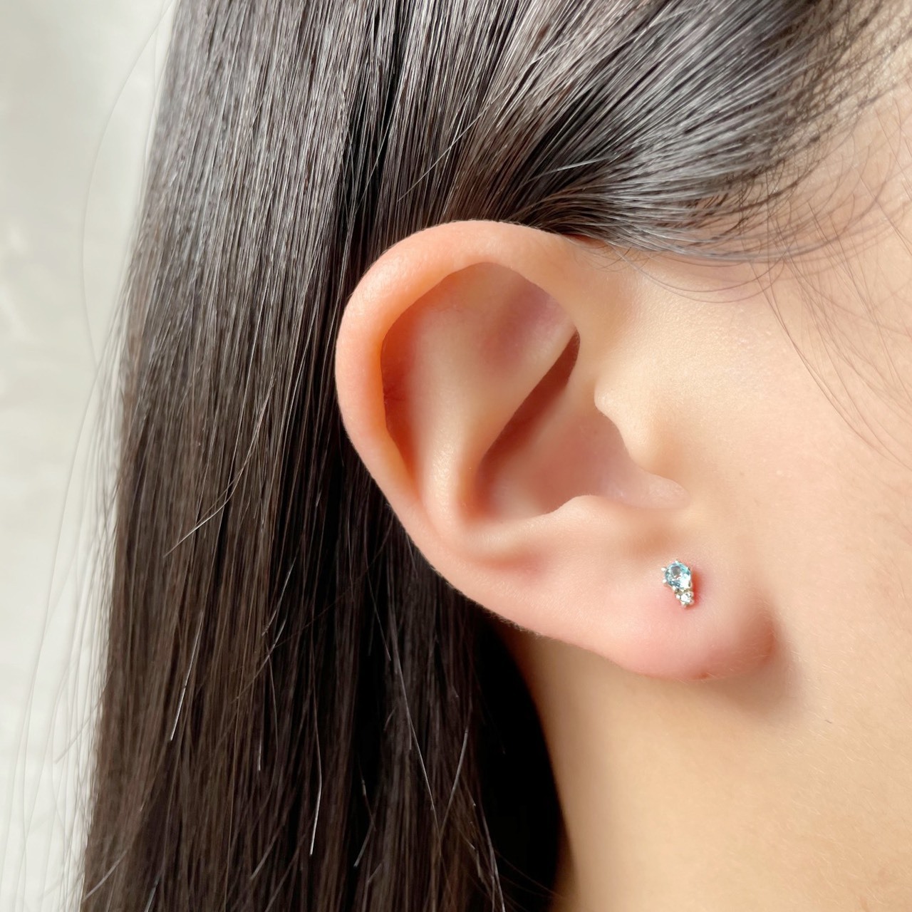 熱氣球小托帕轉珠耳環