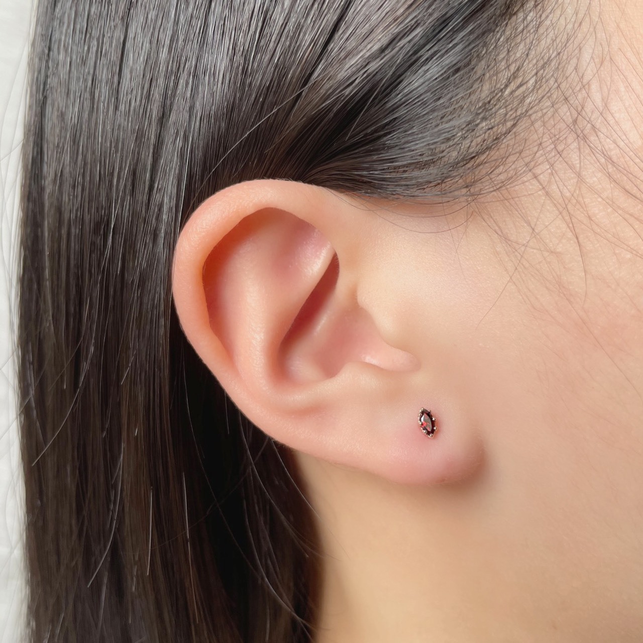 爪爪小眼石榴轉珠耳環