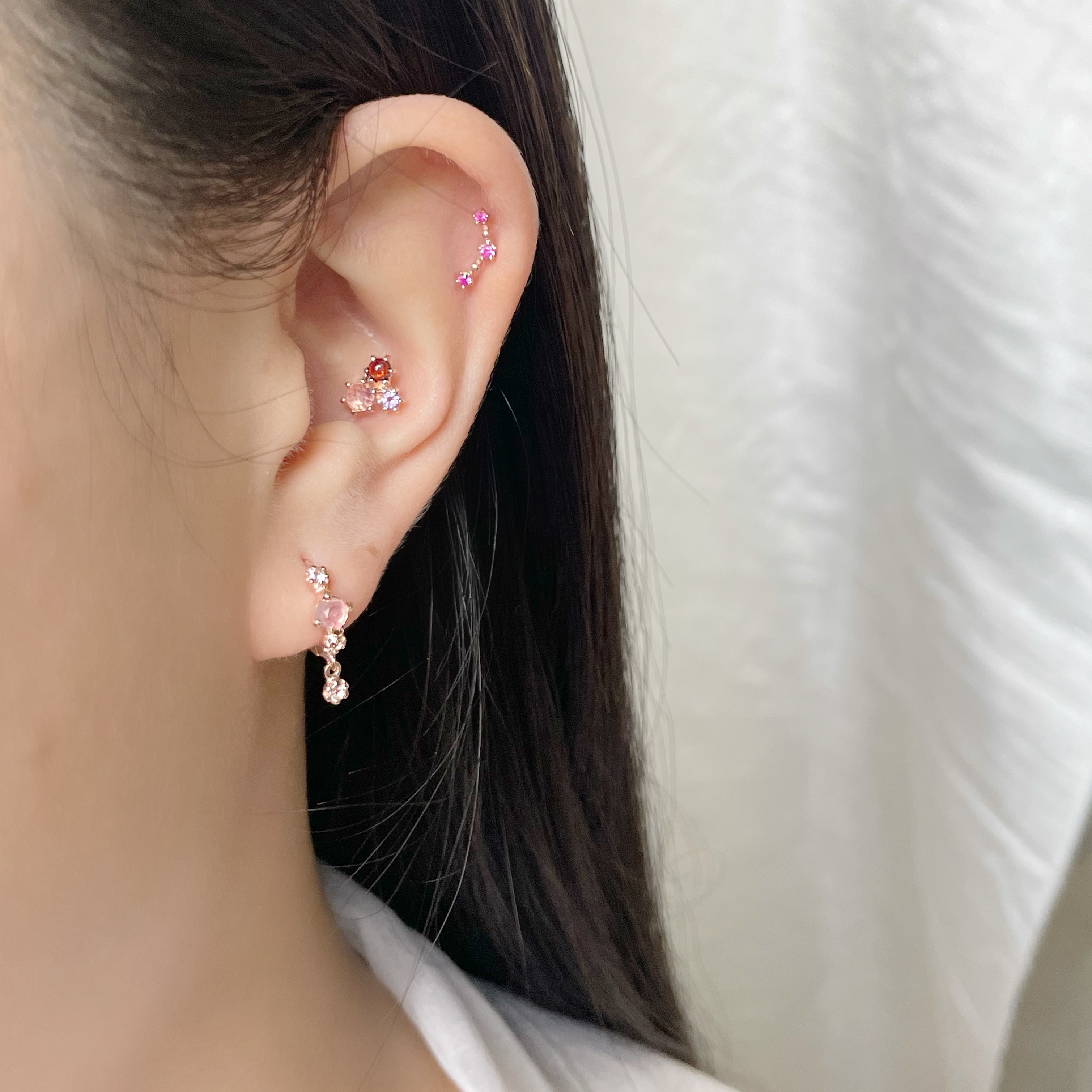 Blossom Red轉珠耳環