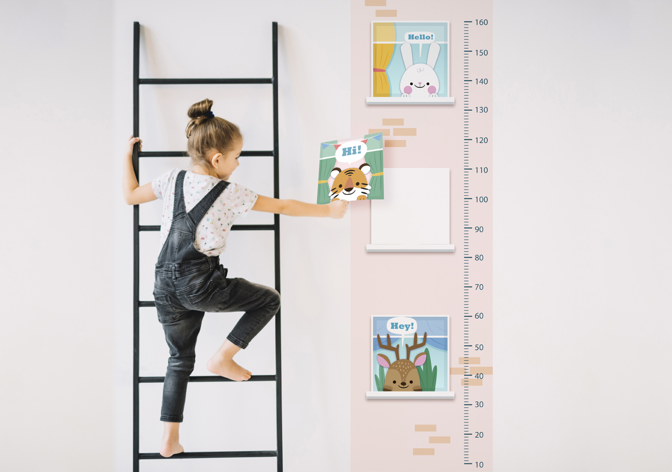 身高尺貼//可愛動物探頭來