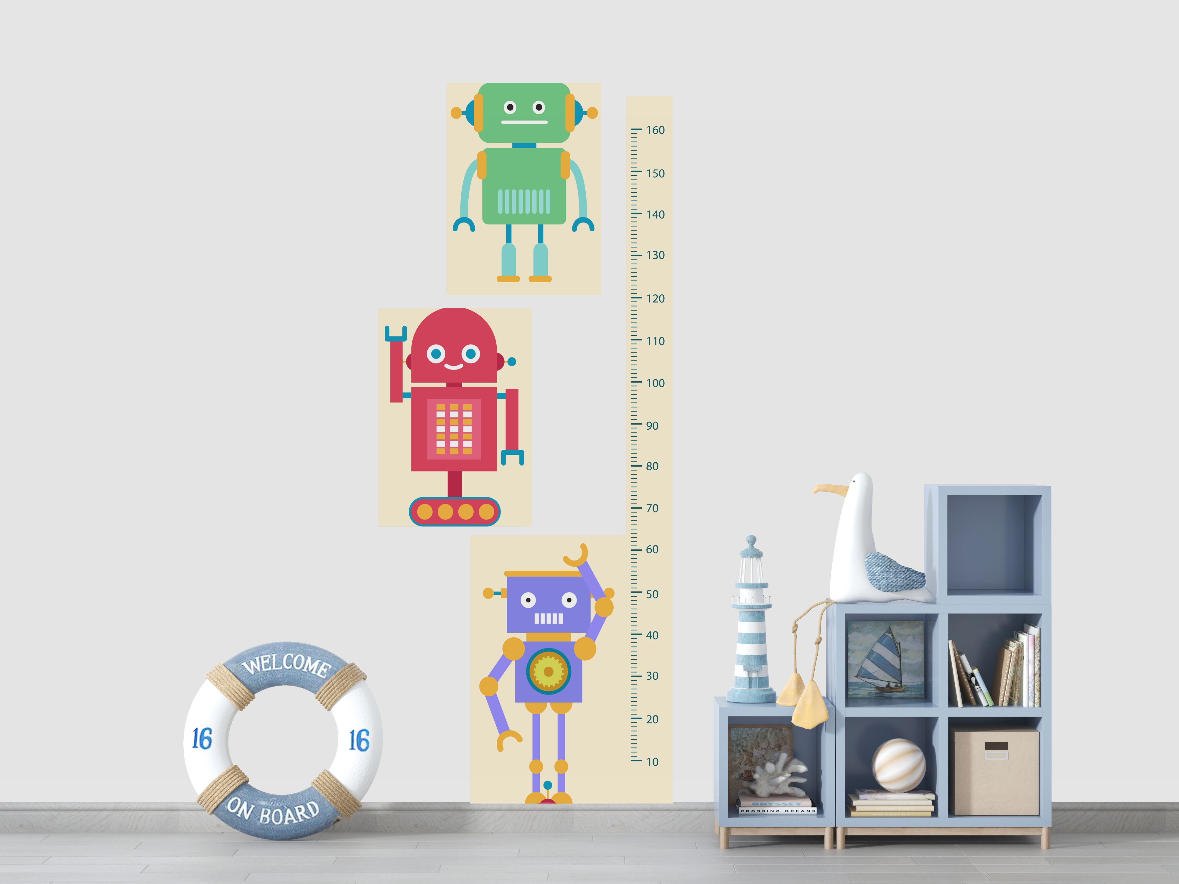 身高尺貼//機器人疊疊樂