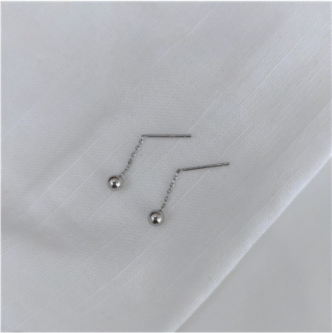 │簡約│雨滴耳鍊 • 輕耳飾 • 耳鍊 • 925silver • 純銀耳飾