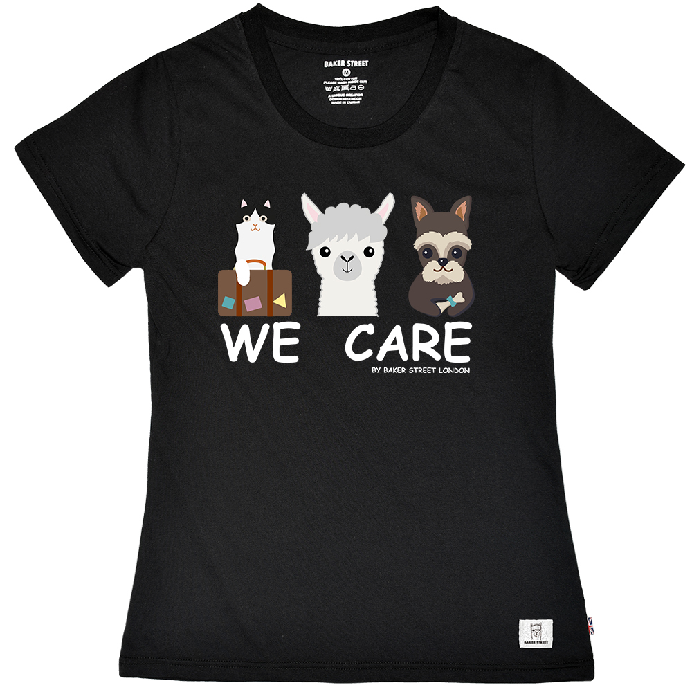 We Care 駝駝守護貓狗 女版短T