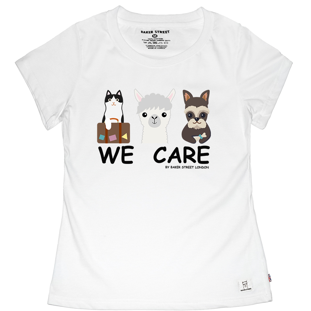 We Care 駝駝守護貓狗 女版短T