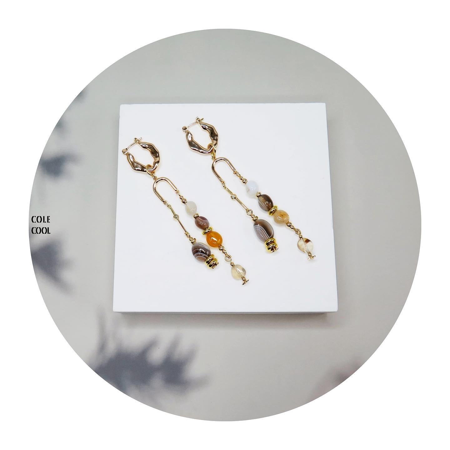 COLE COOL獨一無二瑪瑙耳環