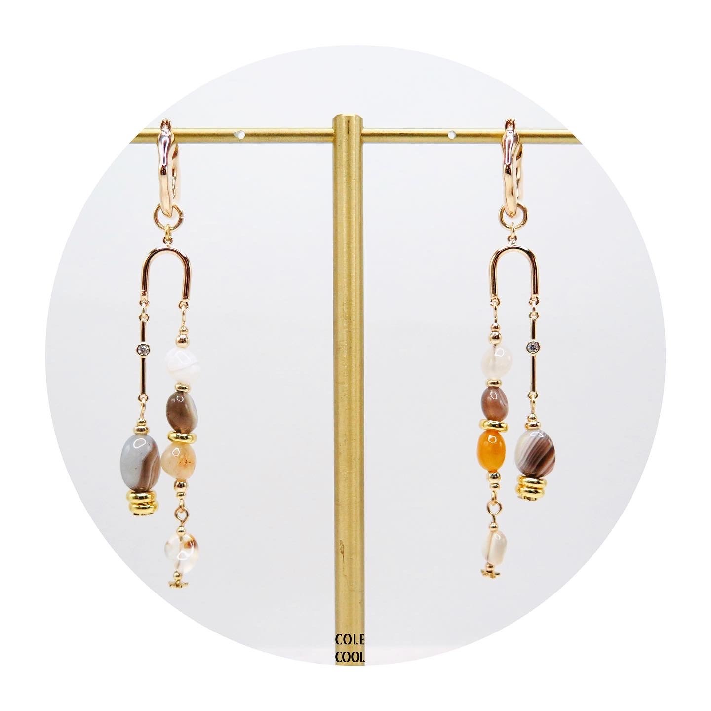 COLE COOL獨一無二瑪瑙耳環