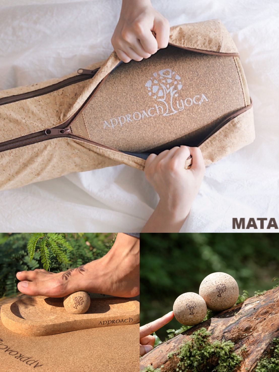 MATA軟木休閒放鬆套裝組【Approach Yoga】