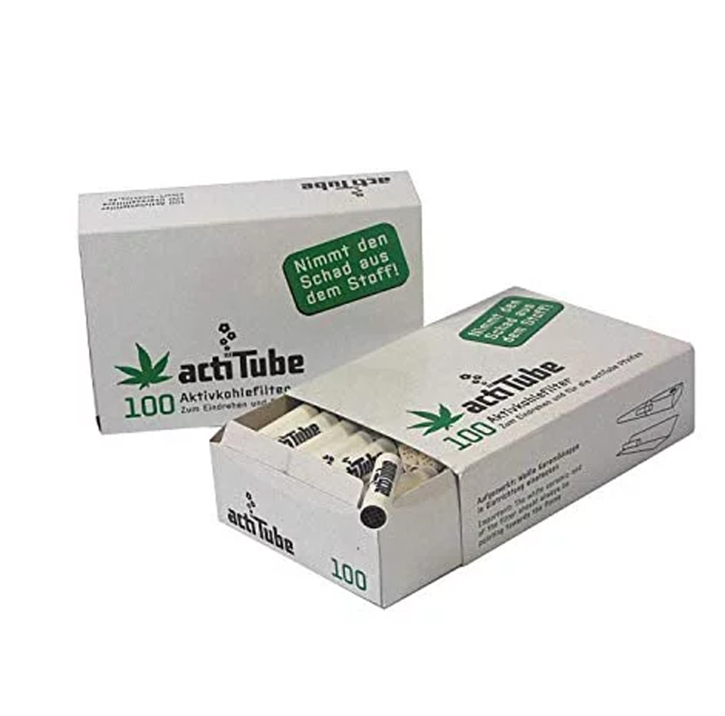 🇩🇪ActiTube - 100pc 8mm Charcoal Filter 活性碳濾嘴