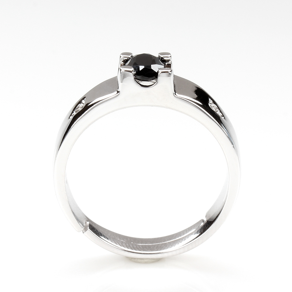 【雅紅珠寶】相依相偎天然0.5克拉黑藍寶石戒指-活圍設計-R0323