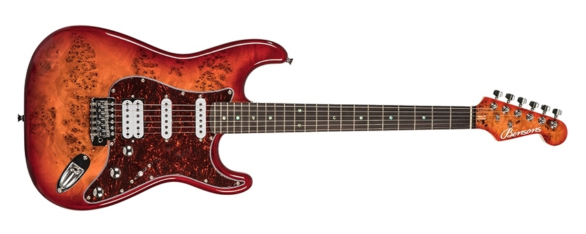 Bensons Bensons 電吉他 Stratocaster ST-TUM RD 木紋紅色 電吉他 — 三峽吉他 / Bass