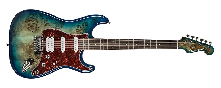 Bensons Bensons 電吉他 Stratocaster ST-TUM BL 木紋藍色 電吉他 — 三峽吉他 / Bass｜YA! 玩音樂