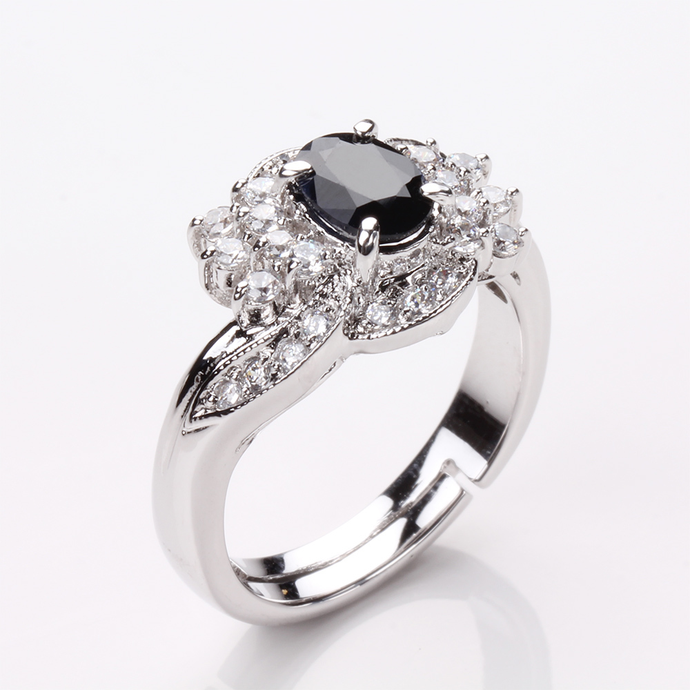 【雅紅珠寶】浪漫愛情天然1克拉黑藍寶石戒指-活圍設計- R0160