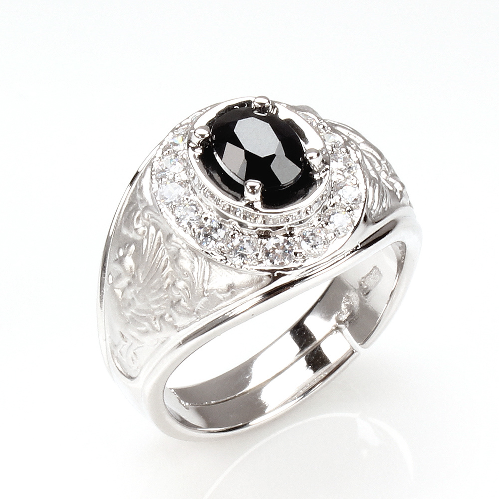 【雅紅珠寶】龍飛鳳舞天然1克拉黑藍寶石戒-活圍設計-R0162