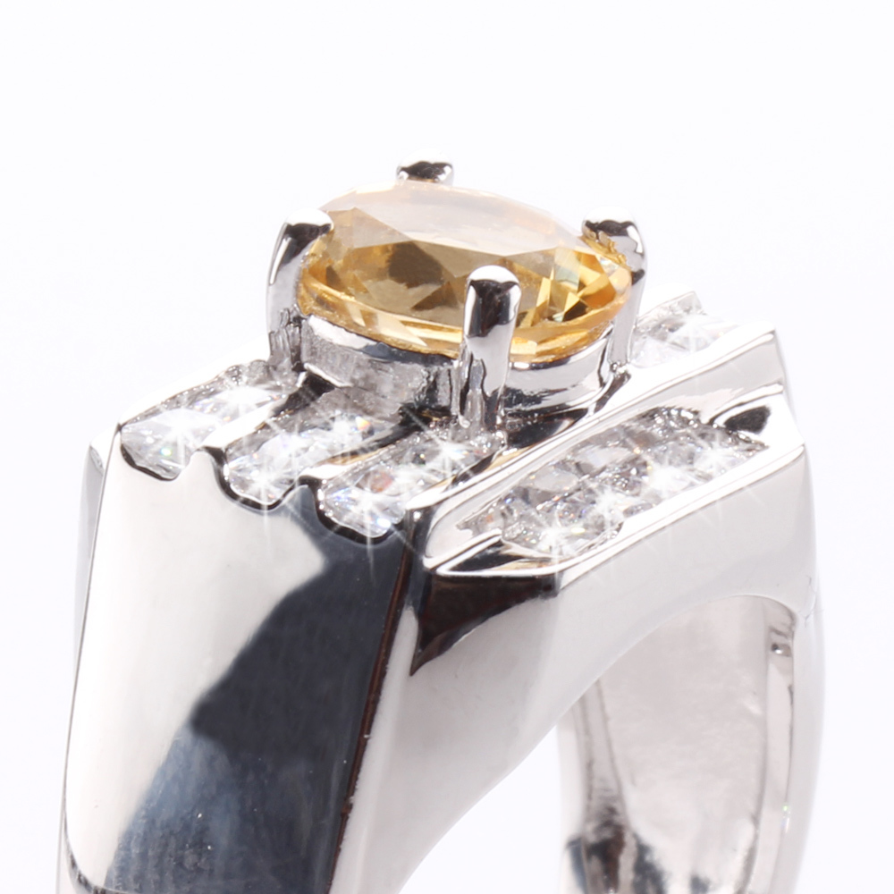 【雅紅珠寶】富貴吉祥天然1克拉黃水晶戒-活圍設計-R0163