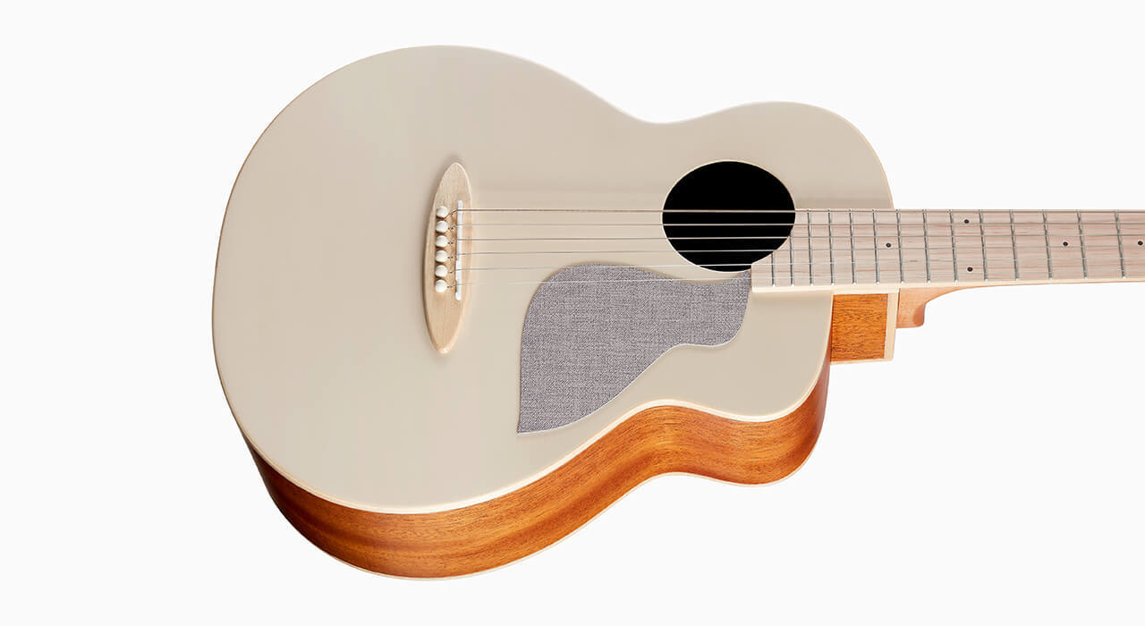 aNueNue aNueNue MC10-AM/MC10-AME 原聲款 接電款 36吋 雲杉面單板 旅行吉他 鳥吉他 杏奶白【附原廠厚袋】 第 5 張圖片｜三峽吉他 / Bass