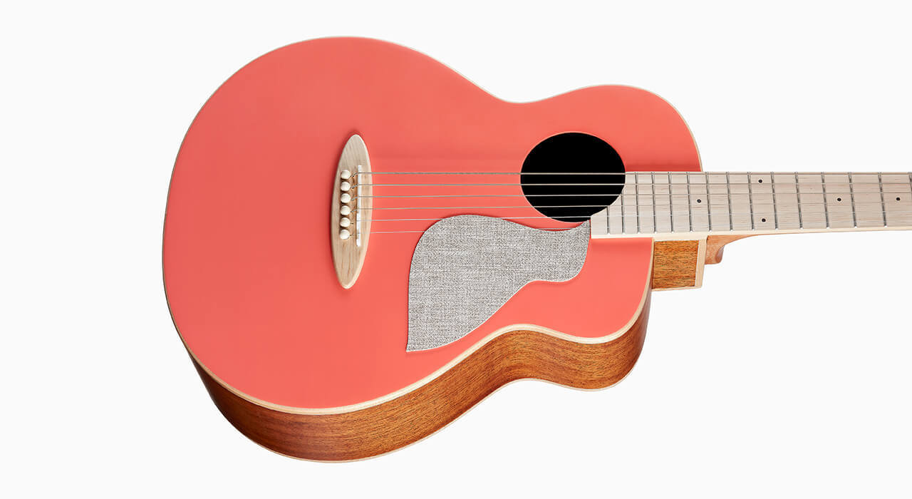 aNueNue aNueNue MC10-LC/MC10-LCE 原聲款 接電款 36吋 雲杉面單板 旅行吉他 鳥吉他 活珊瑚橘【附原廠厚袋】 第 4 張圖片｜三峽吉他 / Bass