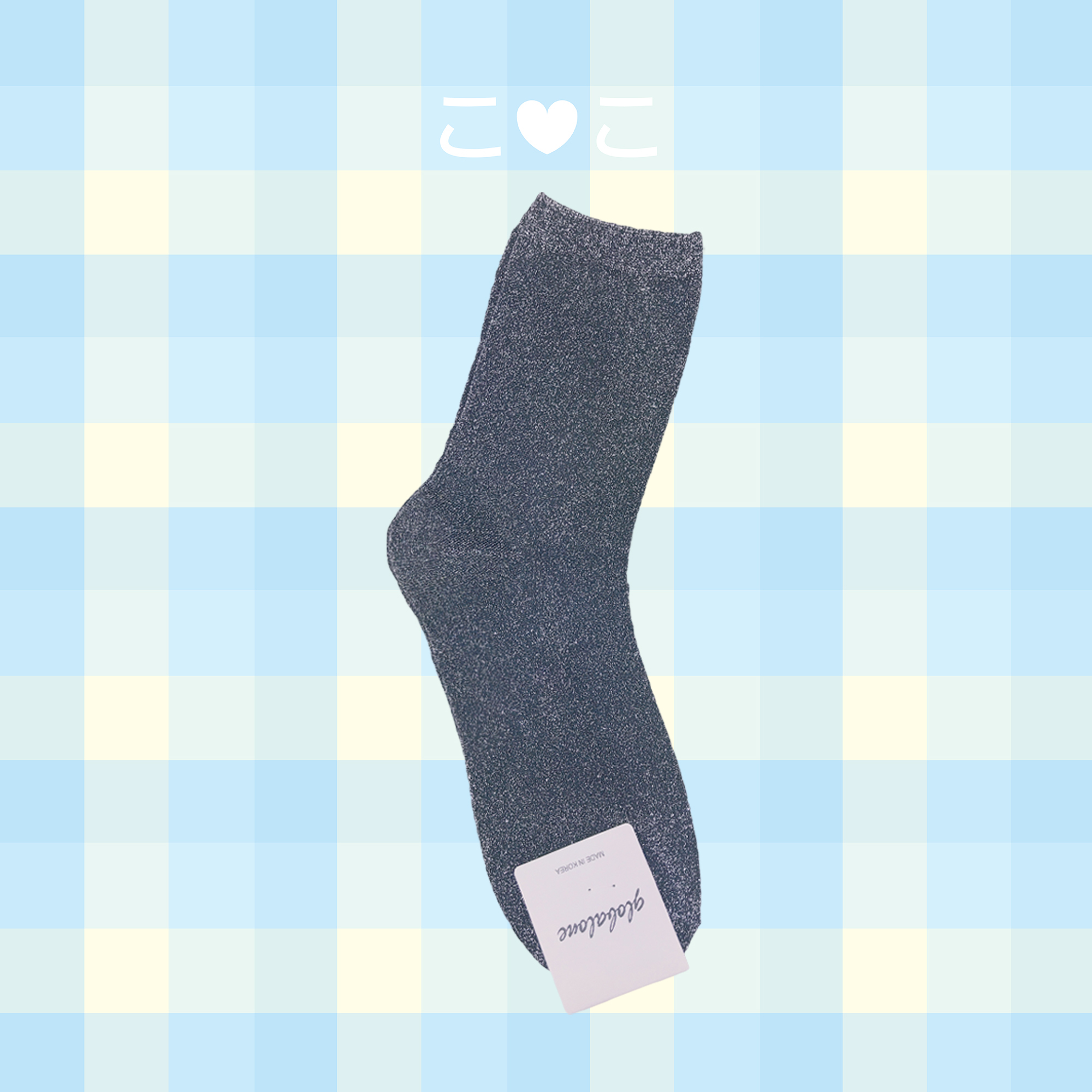 正韓閃亮亮金蔥造型襪子