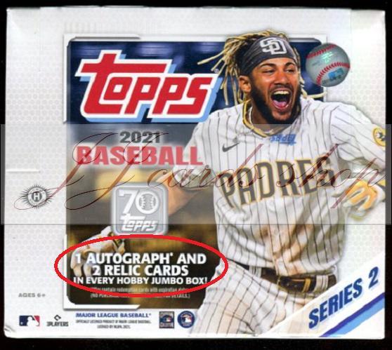 MLB 2021 Topps Series TWO S2 JUMBO 正規系列二棒球卡卡盒( 盒內附