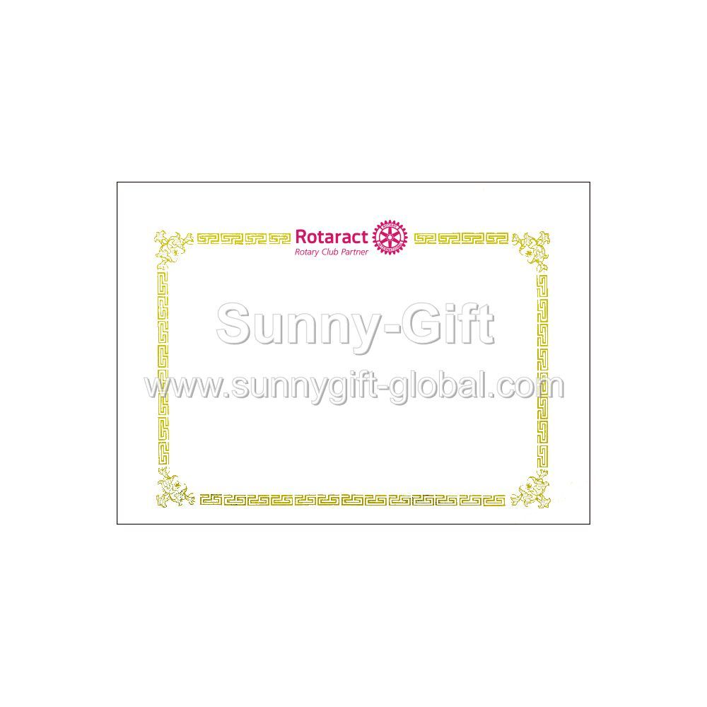 Rotaract - Certificate B4 (Vertical/Horizontal)