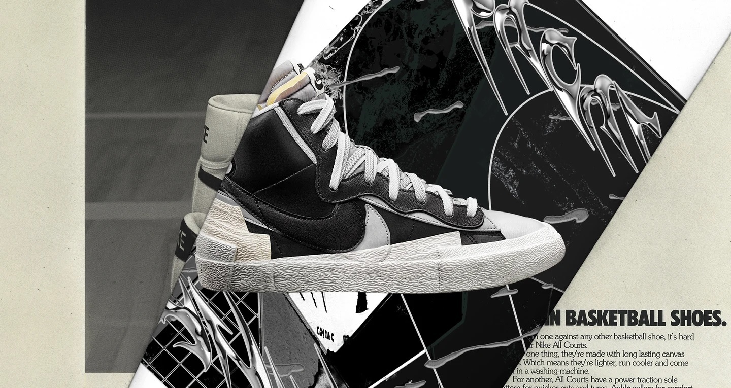 sacai blazer mid black