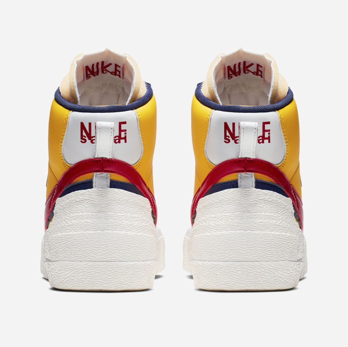 sacai x nike blazer mid yellow blue