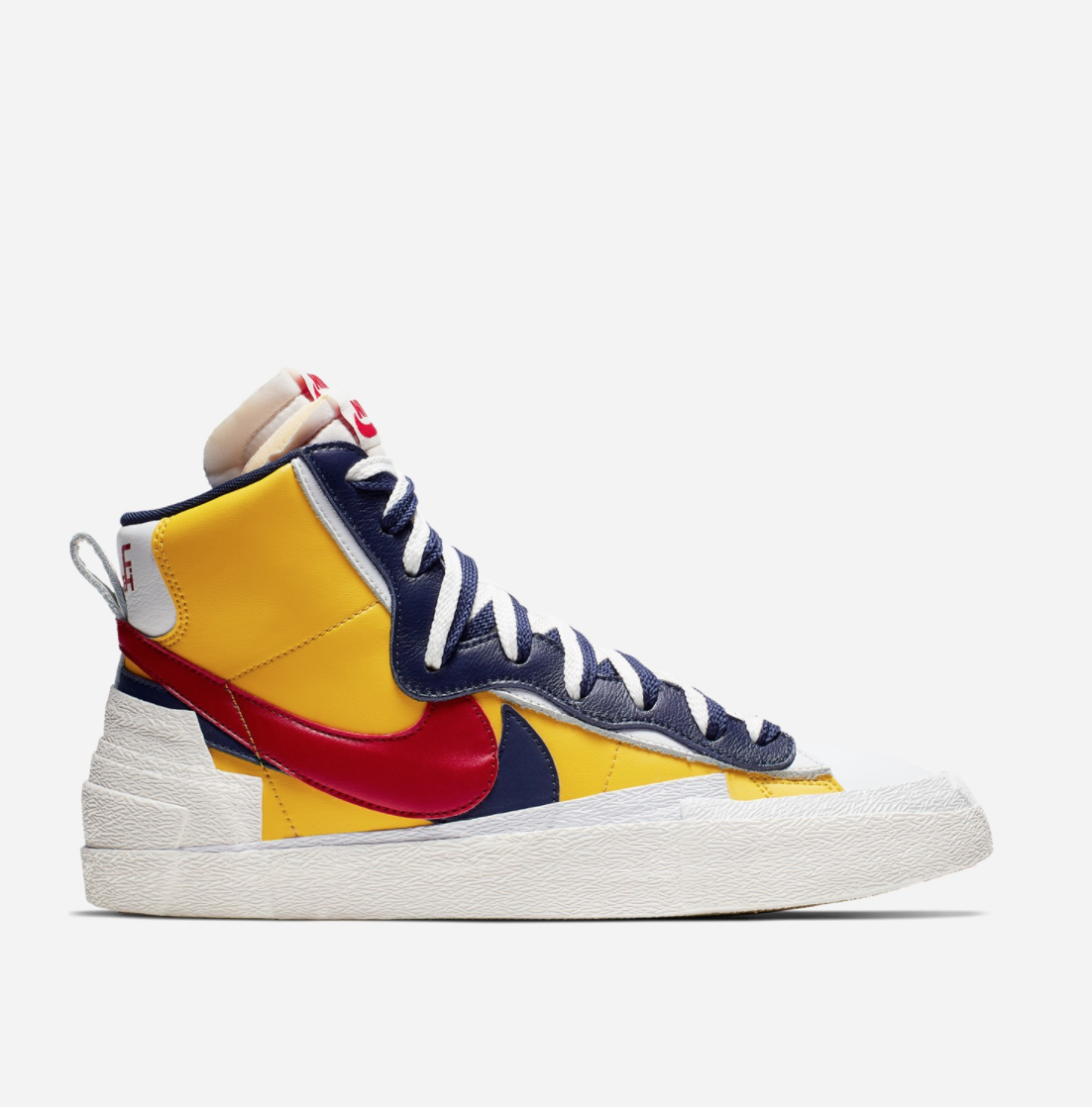 sacai x nike blazer mid yellow blue