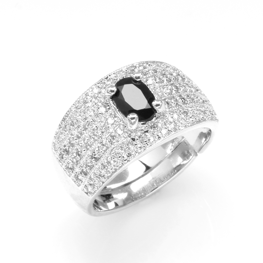 【雅紅珠寶】天王星天然1克拉黑藍寶石戒指-活圍設計-R0238