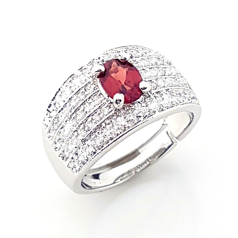 【雅紅珠寶】閃耀動人天然1克拉石榴石戒指-活圍設計-R0401