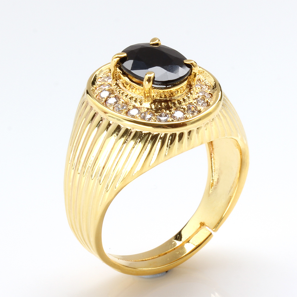 【雅紅珠寶】黃袍加身天然2克拉黑藍寶戒指-活圍設計-R0239