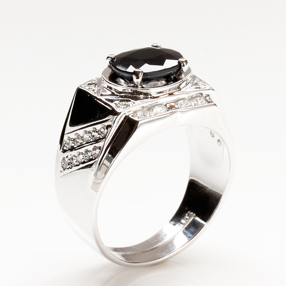 【雅紅珠寶】雄才大略天然2克拉黑藍寶石戒指-活圍設計-R0171