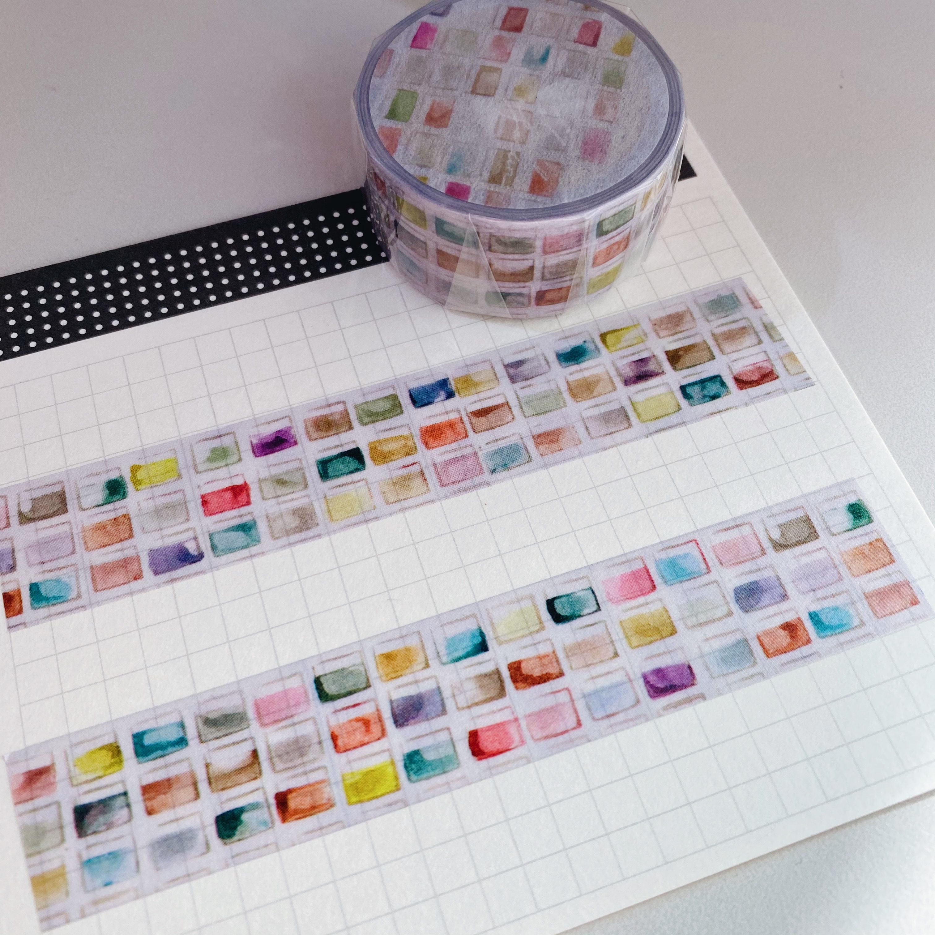 夏米花園 刻章練習版系列  調色 和紙膠帶