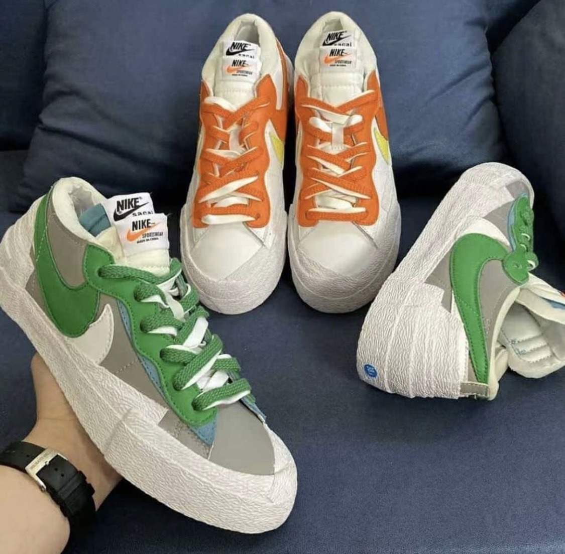 Sacai x Nike Blazer Low "Classic Green" 白灰綠解構