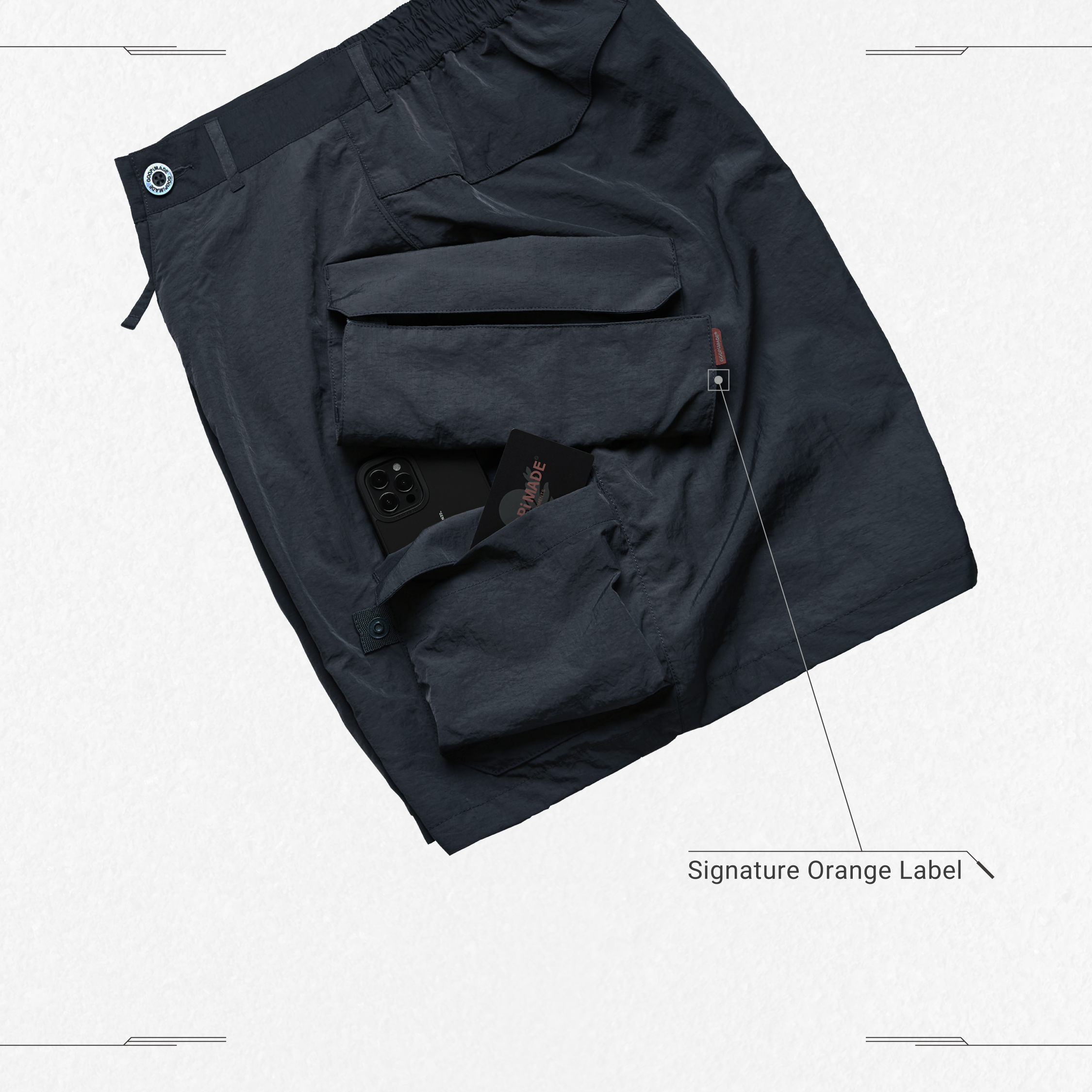 MR-O1” 3D-Rotate Utility Shorts - D-Gray