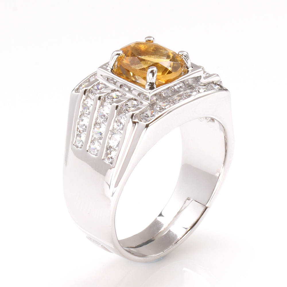 【雅紅珠寶】飛黃騰達天然2克拉黃水晶戒指-活圍設計-R0240